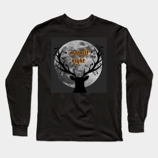 moon shadow,moonlit night Long Sleeve T-Shirt